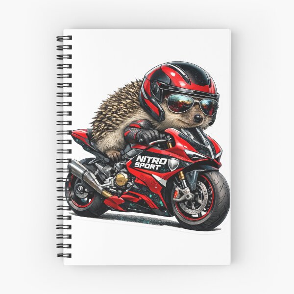 Aperçu de l'œuvre Hérisson Nitro Sport - Course Rouge et Noir créée et vendue par Hellulandia - no nää ny vaa o tämmöne.
