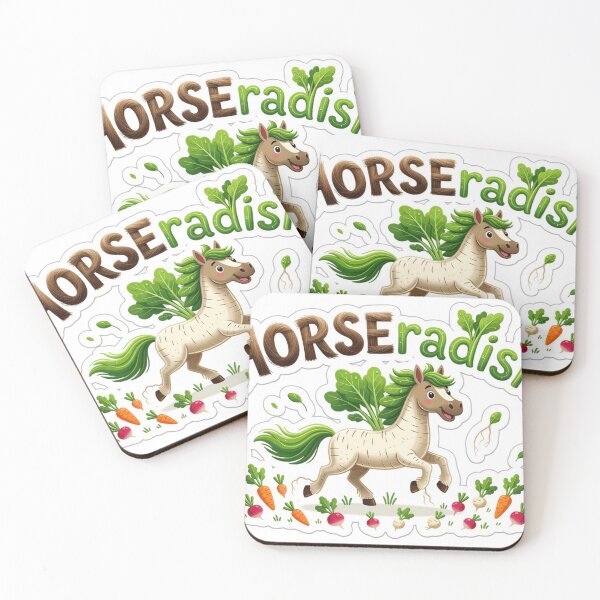 Item preview, HORSEradish Funny Horse Wordplay Sticker Souvenir Summer Edition designed and sold by Imaginarium of Chaos falcon88 .