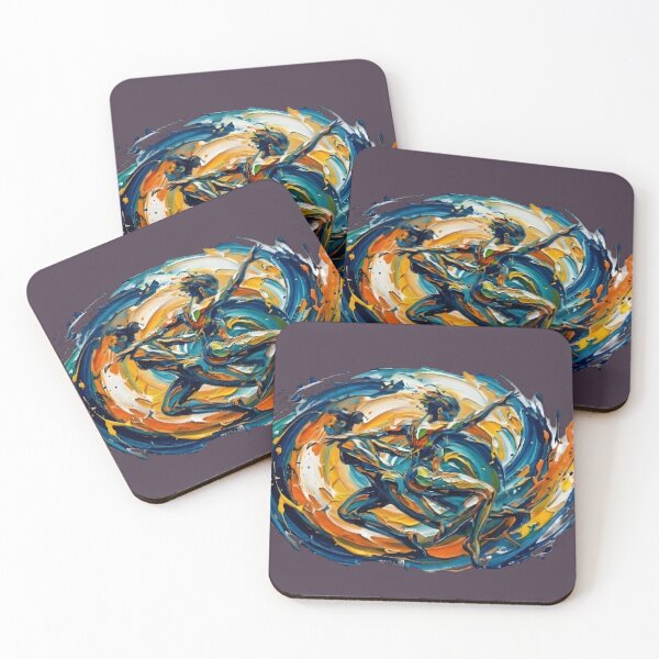 Item preview, Dynamic Abstract Fluid Runner in Full Sprint with Exploding Paint Splash and Kinetic Energy Trails - Oil Painting Style designed and sold by Kinetics-Art.