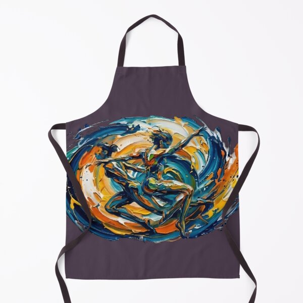 Item preview, Dynamic Abstract Fluid Runner in Full Sprint with Exploding Paint Splash and Kinetic Energy Trails - Oil Painting Style designed and sold by Kinetics-Art.