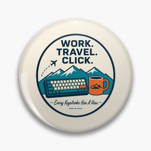 Item preview, Work Travel Click Shirt, Digital Nomad T-Shirt, Remote Developer Tee, Mechanical Keyboard Travel Shirt, Programmer Gift, Work From Anywhere Graphic Tee designed and sold by KAYJAY DESIGNS.