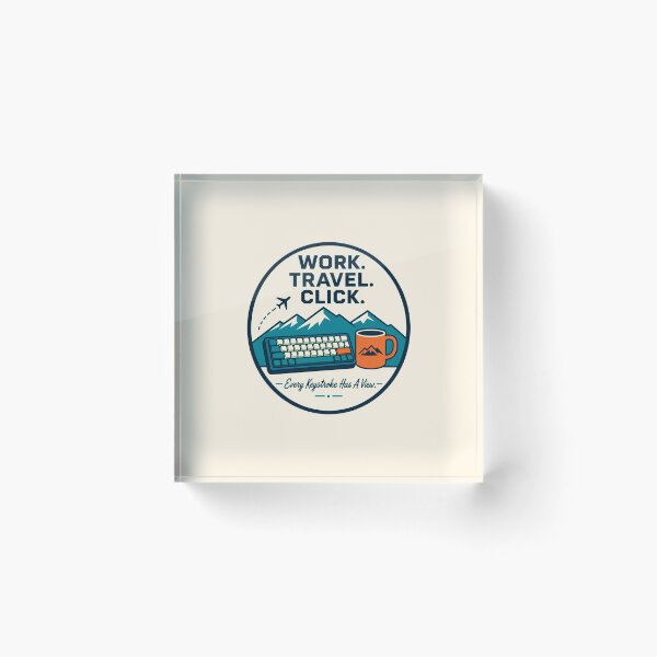 Item preview, Work Travel Click Shirt, Digital Nomad T-Shirt, Remote Developer Tee, Mechanical Keyboard Travel Shirt, Programmer Gift, Work From Anywhere Graphic Tee designed and sold by KAYJAY DESIGNS.