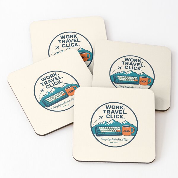 Item preview, Work Travel Click Shirt, Digital Nomad T-Shirt, Remote Developer Tee, Mechanical Keyboard Travel Shirt, Programmer Gift, Work From Anywhere Graphic Tee designed and sold by KAYJAY DESIGNS.