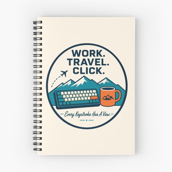 Item preview, Work Travel Click Shirt, Digital Nomad T-Shirt, Remote Developer Tee, Mechanical Keyboard Travel Shirt, Programmer Gift, Work From Anywhere Graphic Tee designed and sold by KAYJAY DESIGNS.