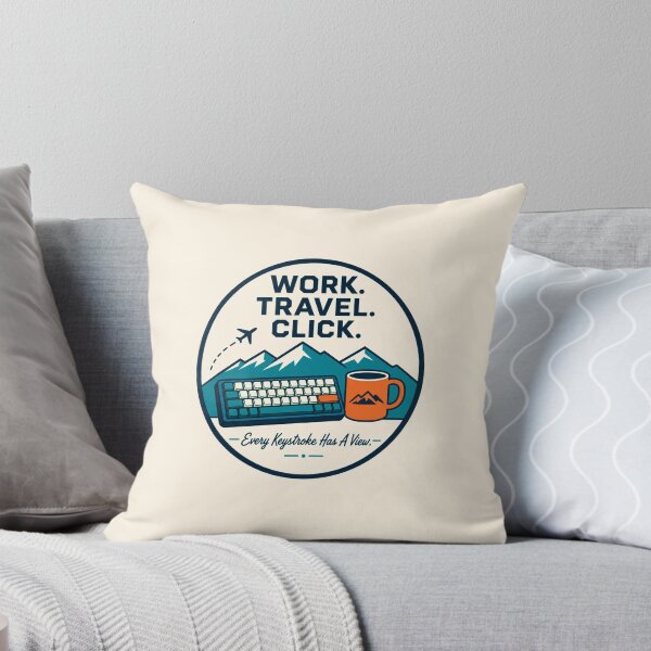 Item preview, Work Travel Click Shirt, Digital Nomad T-Shirt, Remote Developer Tee, Mechanical Keyboard Travel Shirt, Programmer Gift, Work From Anywhere Graphic Tee designed and sold by KAYJAY DESIGNS.