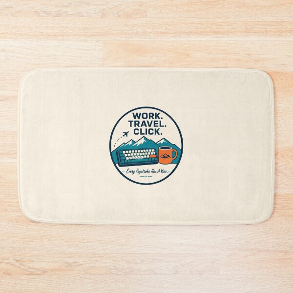 Item preview, Work Travel Click Shirt, Digital Nomad T-Shirt, Remote Developer Tee, Mechanical Keyboard Travel Shirt, Programmer Gift, Work From Anywhere Graphic Tee designed and sold by KAYJAY DESIGNS.