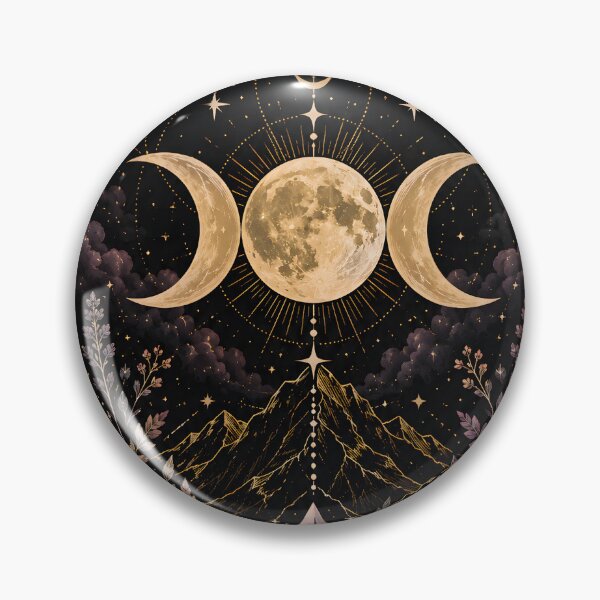 Item preview,  Mystical Triple Moon Night Sky designed and sold by Drift Pattern Studio.