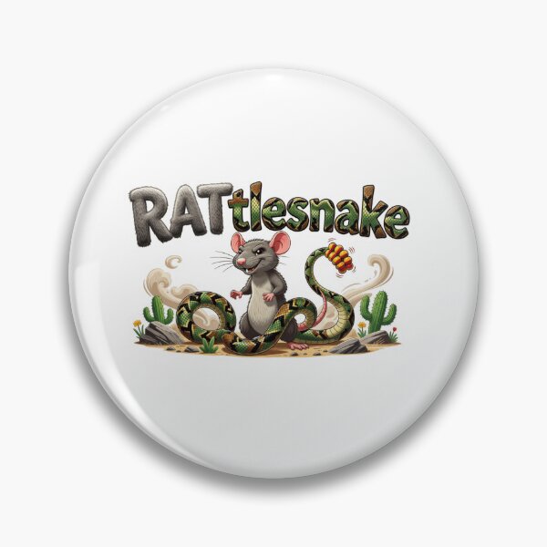 Item preview, RATtlesnake Hybrid Animal Wordplay Sticker Souvenir Summer Edition designed and sold by Imaginarium of Chaos falcon88 .
