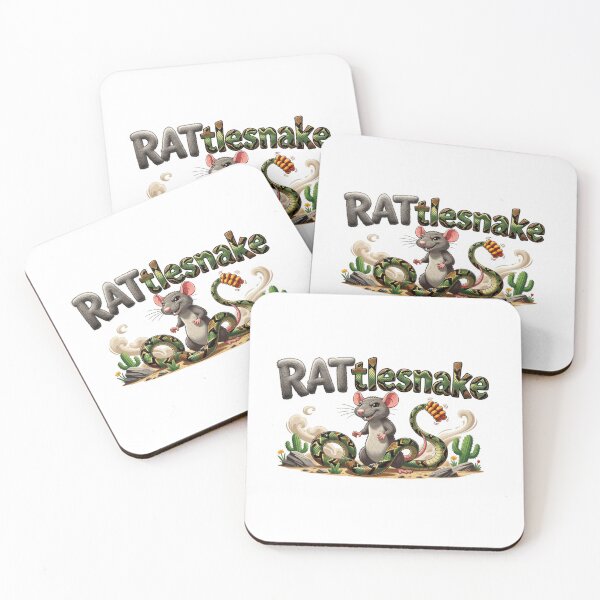 Item preview, RATtlesnake Hybrid Animal Wordplay Sticker Souvenir Summer Edition designed and sold by Imaginarium of Chaos falcon88 .