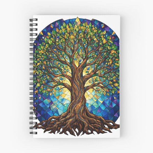 Item preview, Tree of Life in geometric stained-glass style designed and sold by DVerse Studio.