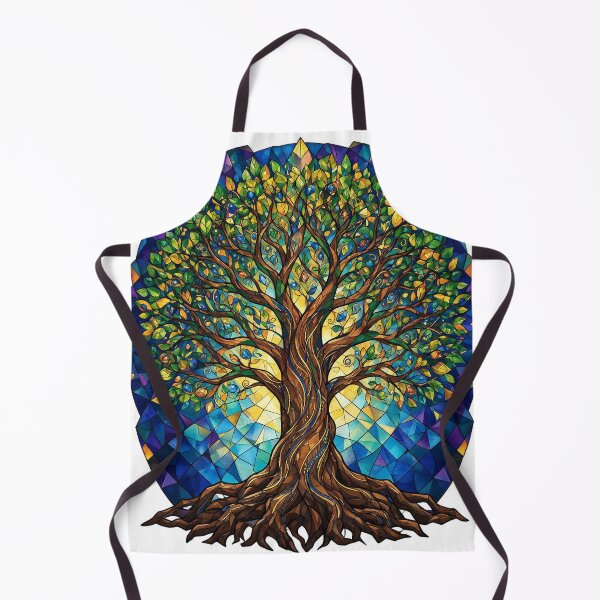 Item preview, Tree of Life in geometric stained-glass style designed and sold by DVerse Studio.
