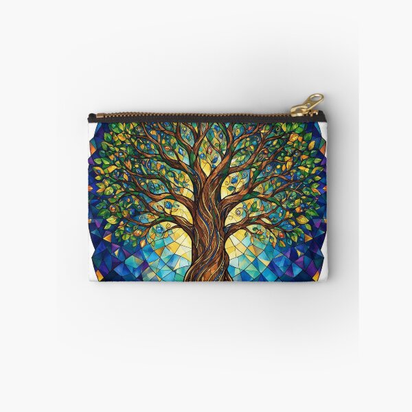 Item preview, Tree of Life in geometric stained-glass style designed and sold by DVerse Studio.