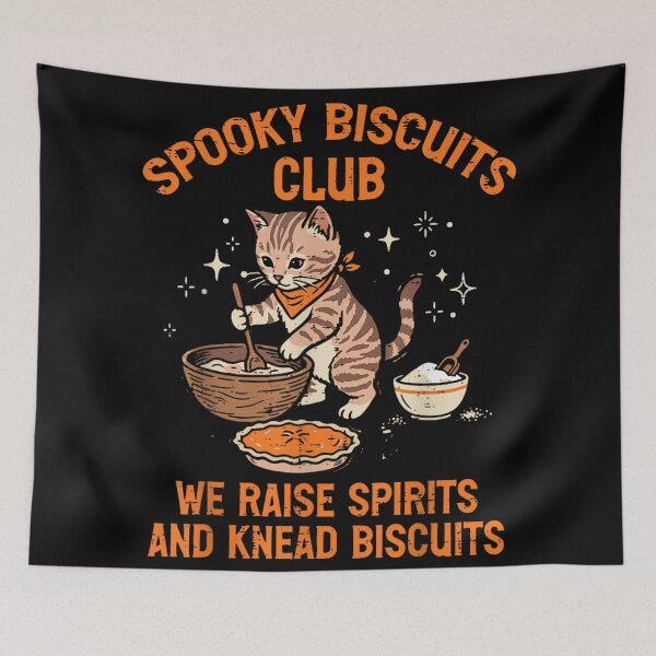 Item preview, Spooky Biscuits Club Cute Baking Cat Halloween Kitchen Funny Baker Gift designed and sold by YubitaLeLe.