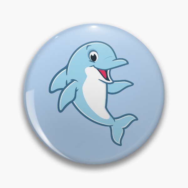 Item preview, Cute Happy Dolphin Cartoon Kawaii Ocean Animal Art designed and sold by SolutionsArt.