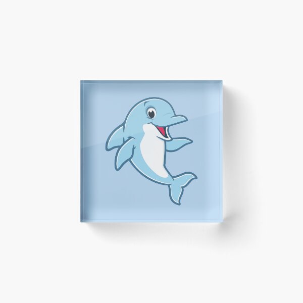 Item preview, Cute Happy Dolphin Cartoon Kawaii Ocean Animal Art designed and sold by SolutionsArt.
