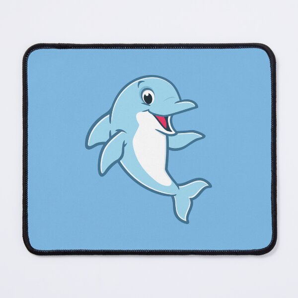 Item preview, Cute Happy Dolphin Cartoon Kawaii Ocean Animal Art designed and sold by SolutionsArt.