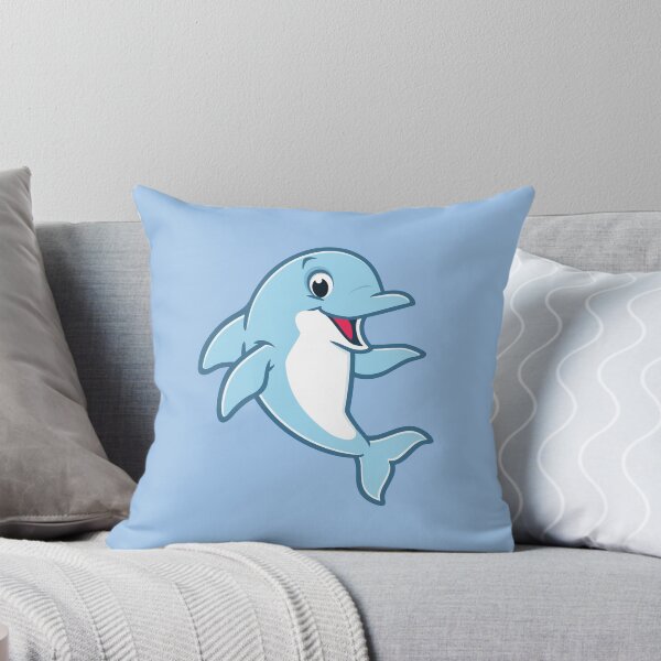 Item preview, Cute Happy Dolphin Cartoon Kawaii Ocean Animal Art designed and sold by SolutionsArt.