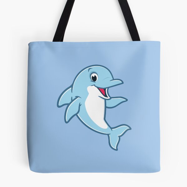Item preview, Cute Happy Dolphin Cartoon Kawaii Ocean Animal Art designed and sold by SolutionsArt.
