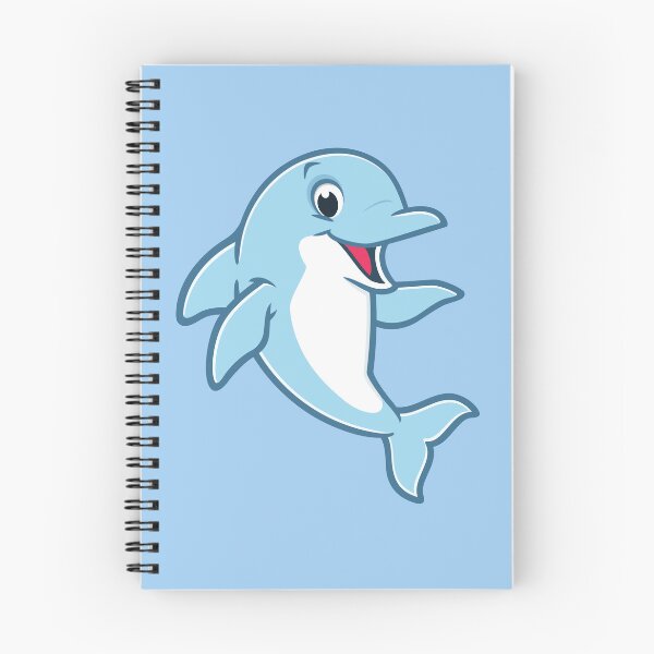 Item preview, Cute Happy Dolphin Cartoon Kawaii Ocean Animal Art designed and sold by SolutionsArt.