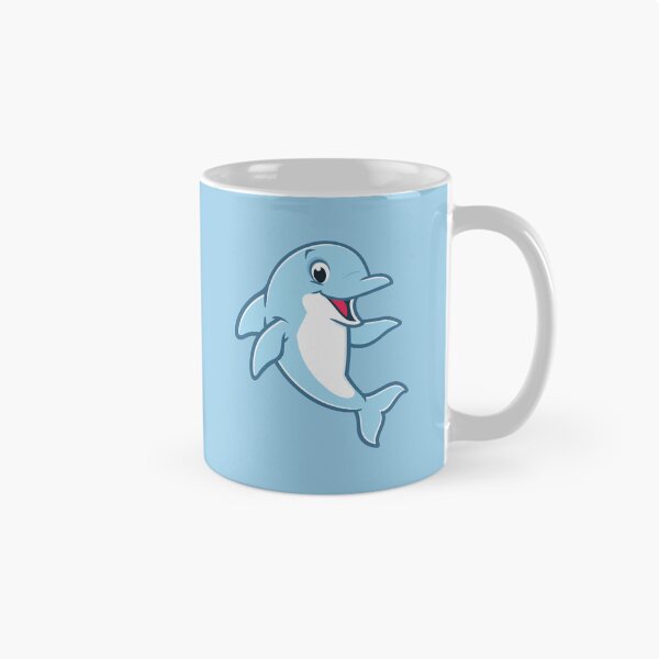 Item preview, Cute Happy Dolphin Cartoon Kawaii Ocean Animal Art designed and sold by SolutionsArt.