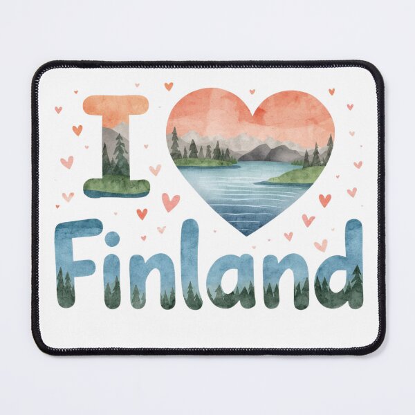 Artikelvorschau, Ich liebe Finnland entworfen und verkauft von PamLeeDesign.