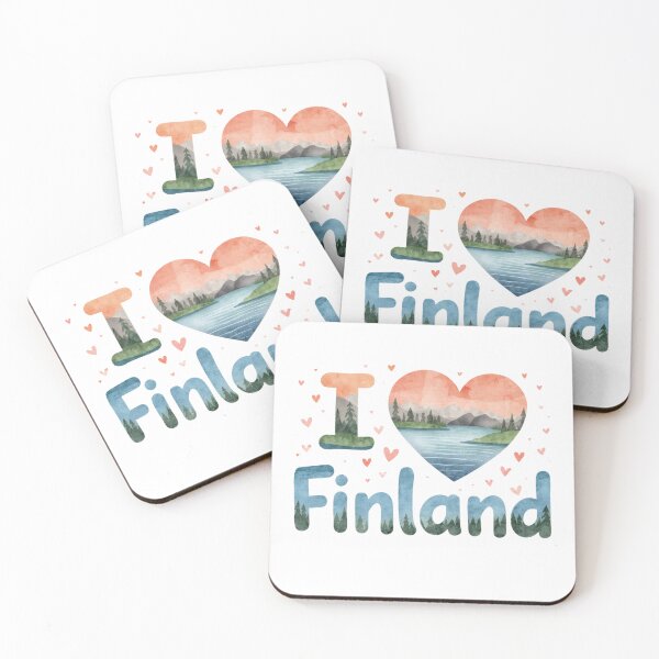 Artikelvorschau, Ich liebe Finnland entworfen und verkauft von PamLeeDesign.
