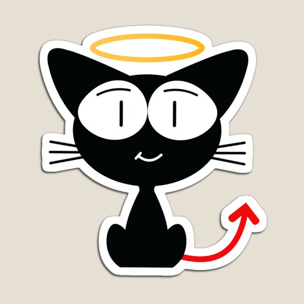 Item preview, Angel Devil Cat  designed and sold by Madhav Creations Studio.