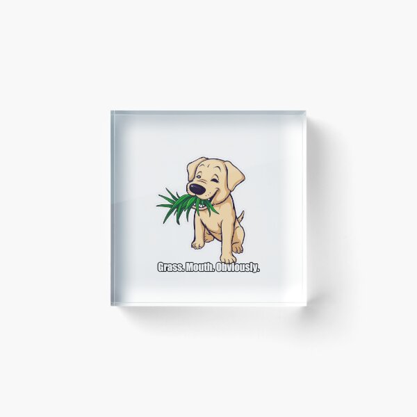 Aperçu de l'œuvre Labrador - Grass Mouth Obviously - Funny Lab Gift créée et vendue par pawdrops.