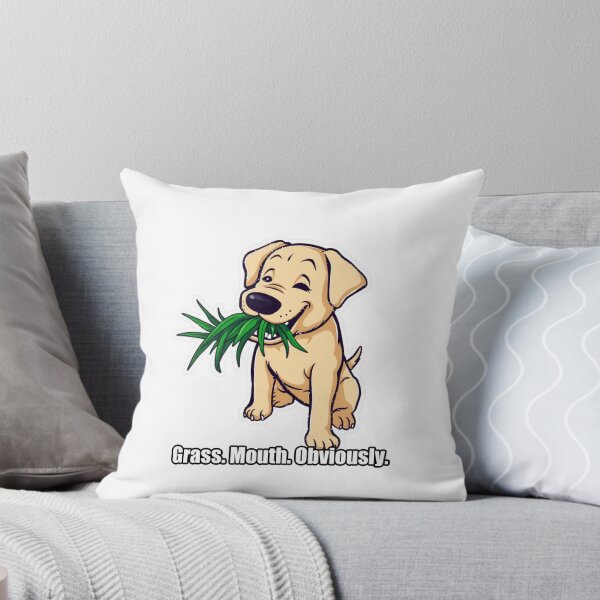 Aperçu de l'œuvre Labrador - Grass Mouth Obviously - Funny Lab Gift créée et vendue par pawdrops.