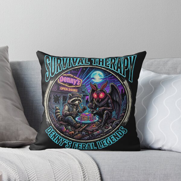 Item preview, Jimothy Raccoon & Mothman - Denny’s Survival Therapy designed and sold by SisuPrintsCo.