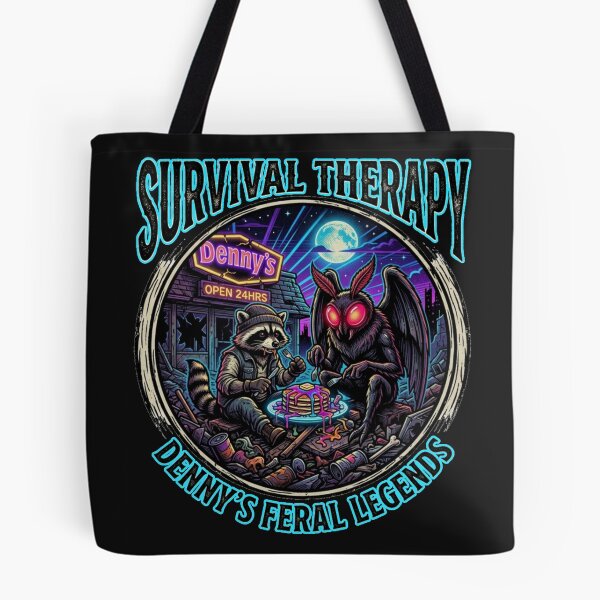 Item preview, Jimothy Raccoon & Mothman - Denny’s Survival Therapy designed and sold by SisuPrintsCo.