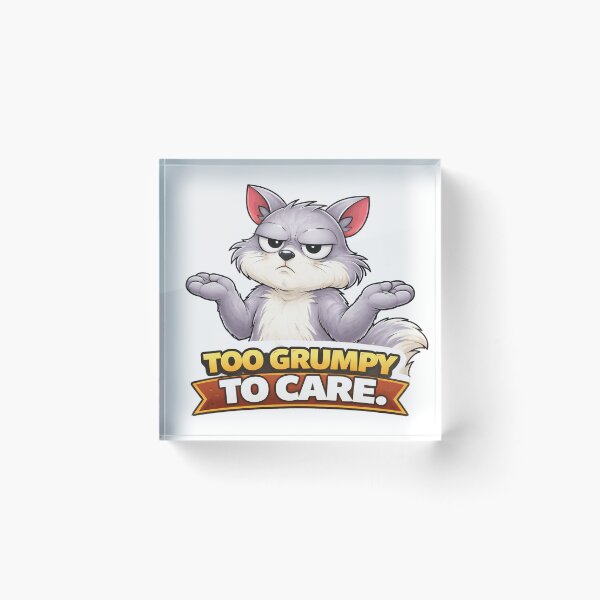 Item preview, Too Grumpy To Care Funny Cartoon Squirrel Attitude Design designed and sold by The-T-In-Retro.