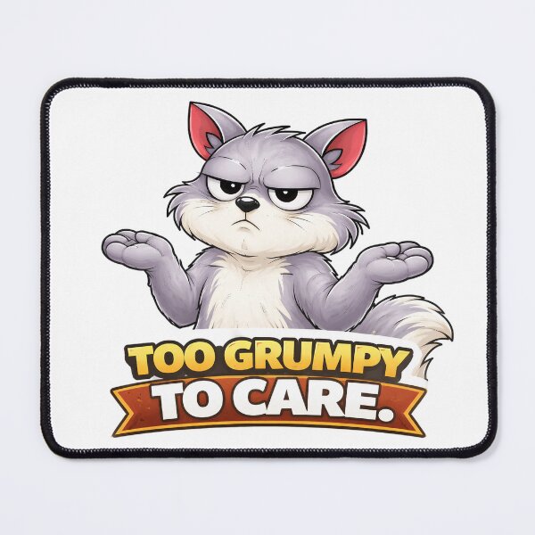 Item preview, Too Grumpy To Care Funny Cartoon Squirrel Attitude Design designed and sold by The-T-In-Retro.