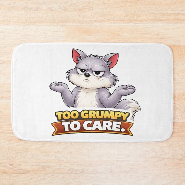 Item preview, Too Grumpy To Care Funny Cartoon Squirrel Attitude Design designed and sold by The-T-In-Retro.