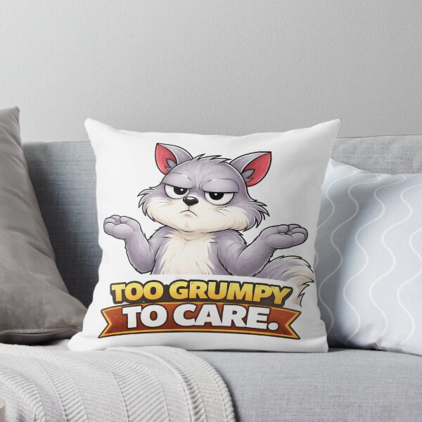 Item preview, Too Grumpy To Care Funny Cartoon Squirrel Attitude Design designed and sold by The-T-In-Retro.