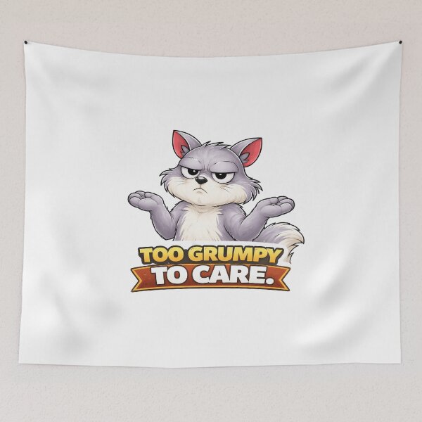 Item preview, Too Grumpy To Care Funny Cartoon Squirrel Attitude Design designed and sold by The-T-In-Retro.