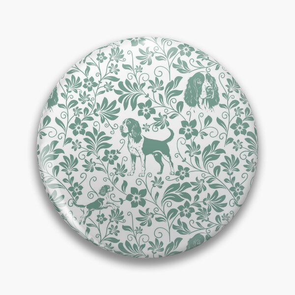 Item preview, Springer Spaniel Floral Pattern | Elegant Botanical Dog Design Green designed and sold by WildLakePatterns.