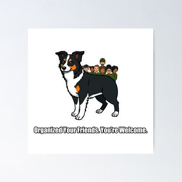 Item preview, Border Collie - Organized Your Friends Youre Welcome - Funny Border Collie Gift designed and sold by pawdrops.