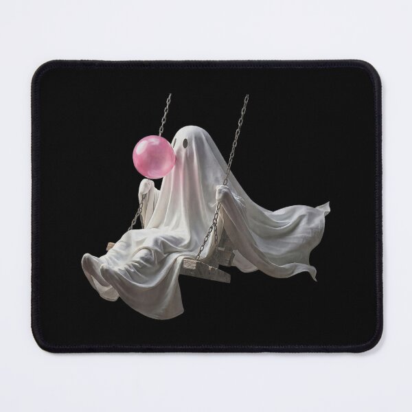 Item preview, Cute Ghost Swing Blowing Pink Bubble Gum Halloween Spooky Aesthetic designed and sold by YubitaLeLe.