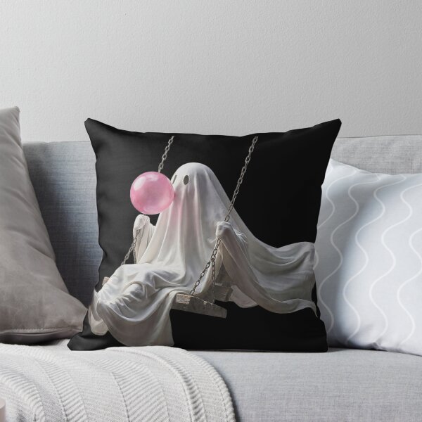 Item preview, Cute Ghost Swing Blowing Pink Bubble Gum Halloween Spooky Aesthetic designed and sold by YubitaLeLe.