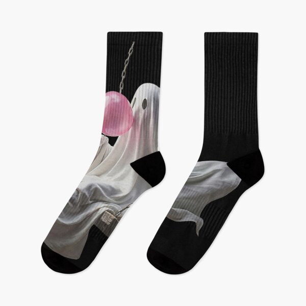 Item preview, Cute Ghost Swing Blowing Pink Bubble Gum Halloween Spooky Aesthetic designed and sold by YubitaLeLe.