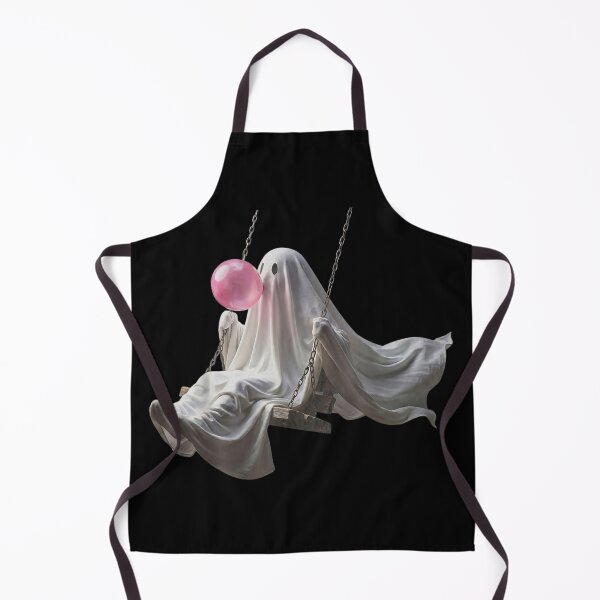 Item preview, Cute Ghost Swing Blowing Pink Bubble Gum Halloween Spooky Aesthetic designed and sold by YubitaLeLe.