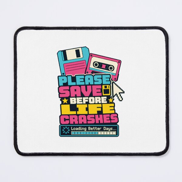 Item preview, Please Save Before Life Crashes Shirt, Retro Computer Humor T-Shirt, Digital Nostalgia Tee, Vintage Floppy Disk Graphic Shirt, Geek Gamer Gift designed and sold by KAYJAY DESIGNS.