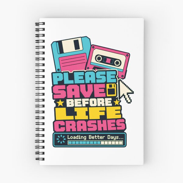 Item preview, Please Save Before Life Crashes Shirt, Retro Computer Humor T-Shirt, Digital Nostalgia Tee, Vintage Floppy Disk Graphic Shirt, Geek Gamer Gift designed and sold by KAYJAY DESIGNS.