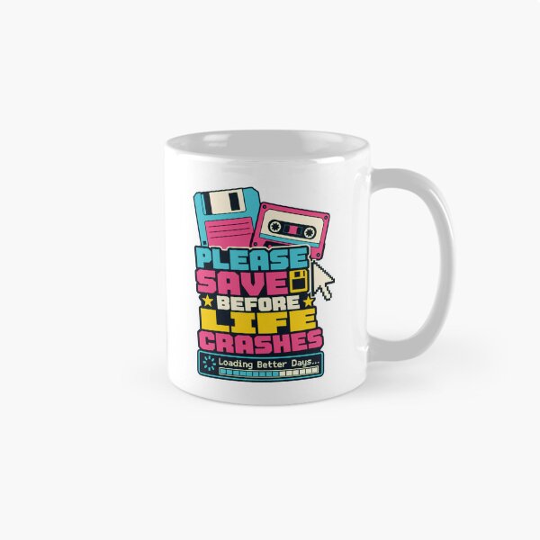 Item preview, Please Save Before Life Crashes Shirt, Retro Computer Humor T-Shirt, Digital Nostalgia Tee, Vintage Floppy Disk Graphic Shirt, Geek Gamer Gift designed and sold by KAYJAY DESIGNS.