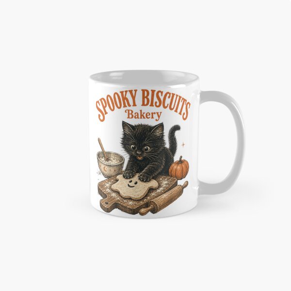 Item preview, Spooky Biscuits Bakery Cute Black Kitten Halloween Baking Lover Funny Gift designed and sold by YubitaLeLe.