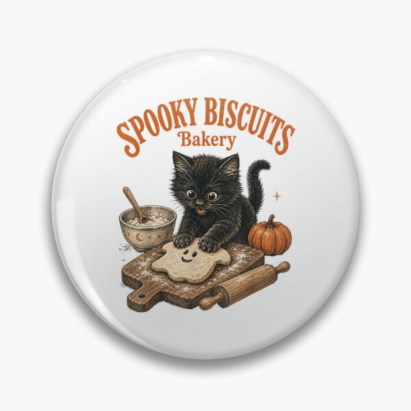 Item preview, Spooky Biscuits Bakery Cute Black Kitten Halloween Baking Lover Funny Gift designed and sold by YubitaLeLe.