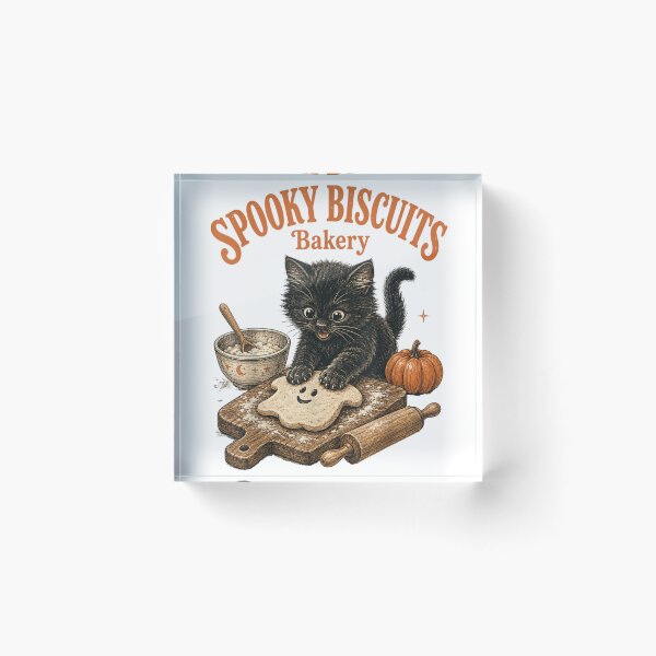 Item preview, Spooky Biscuits Bakery Cute Black Kitten Halloween Baking Lover Funny Gift designed and sold by YubitaLeLe.