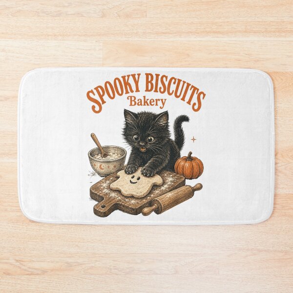 Item preview, Spooky Biscuits Bakery Cute Black Kitten Halloween Baking Lover Funny Gift designed and sold by YubitaLeLe.