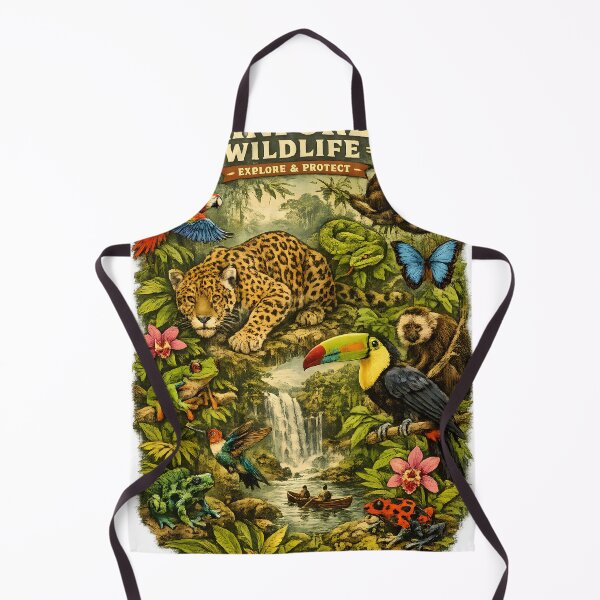 Aperçu de l'œuvre Rainforest Wildlife Conservation Poster créée et vendue par Drift Pattern Studio.